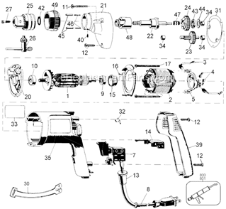 Part Location Diagram of 132662-02 DeWALT Spindle and CLTCH